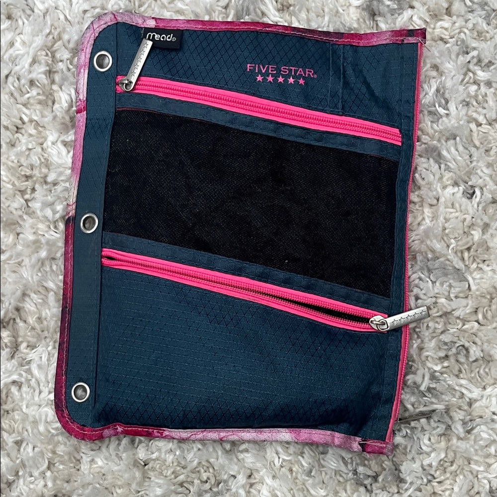 Five Star Blue and Pink Organizer Bag